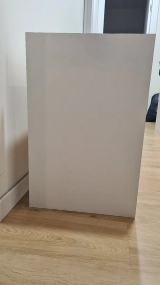 Zapatero blanco y madera de 80cm x 40cm