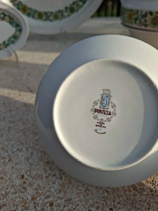 Fuentes vintage Pontesa porcelana floral
