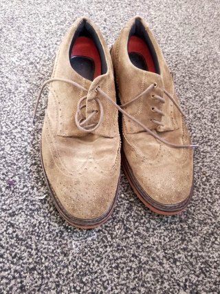 Scarpe uomo scamosciate beige/marrone delmare 1911