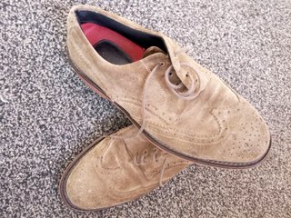 Scarpe uomo scamosciate beige/marrone delmare 1911