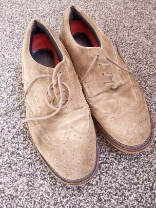 Scarpe uomo scamosciate beige/marrone delmare 1911