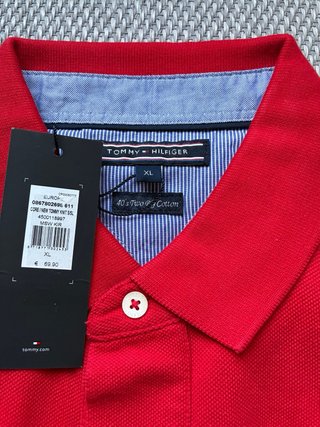 Polo Tommy Hilfiger Rojo Talla XL Nuevo