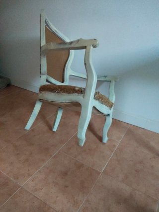 Estructura Silla Isabeliana Madera y Yute