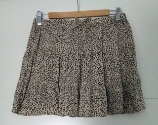 Falda corta niña Mango estampado animal print