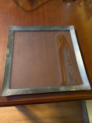 Bandejas cristal plata 34x34 cm (2 uds)