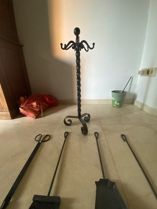 Juego de chimenea metálico