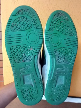 Zapatillas Puma Hombre Verde y Blanco