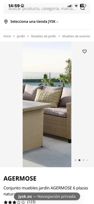 Tavolo da Giardino Jysk Grigio Ratan