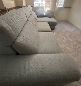 Sofá Chaise Longue Beige/Gris 2,90mx1,50m