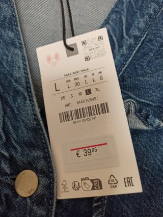 Camisa vaquera Zara Talla L