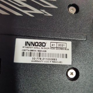 Tarjeta Gráfica NVIDIA RTX 3070 Ti iChill
