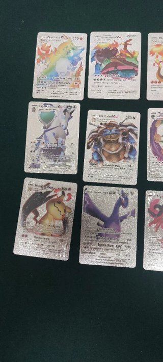 Lote 15 Cartas Estilo Pokémon Plateadas
