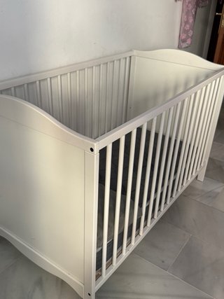 Cuna SUNDVIK Blanca 60x120 cm con colchon
