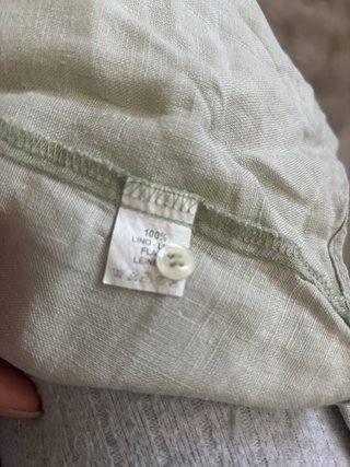 Camicia in lino verde