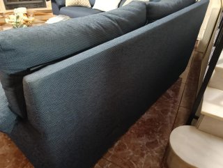 Sofás azul de tela