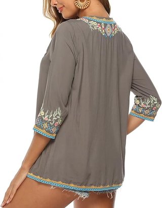 Camiseta estilo boho mujer