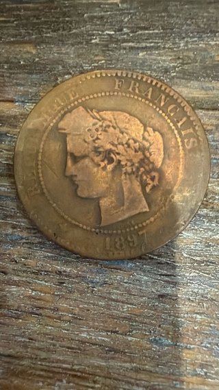 Moneda Antigua Francesa 1897