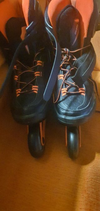 Patines Oxelo 4 ruedas Negro/Naranja