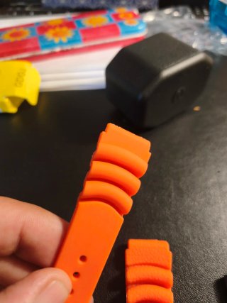 Correa de caucho para reloj naranja