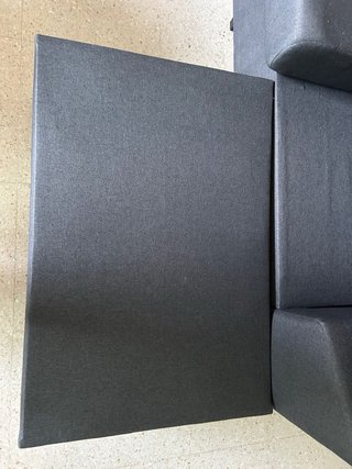 Sofá chaise longue gris tela