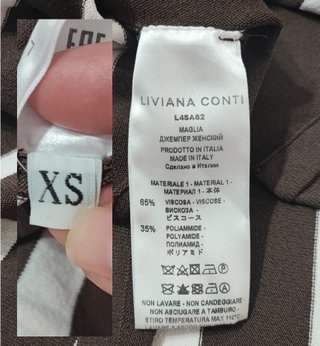 Liviana Conti/ Top de punto oversize rayas XS
