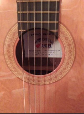 Guitarra española con funda