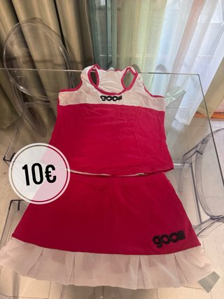 Conjunto deportivo Goo!! rojo y blanco