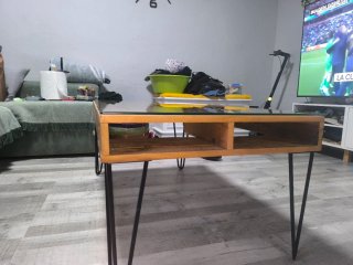 Mesa de centro madera y cristal