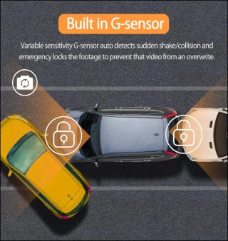 Cámara Coche Dual Dashcam Full HD 1080P
