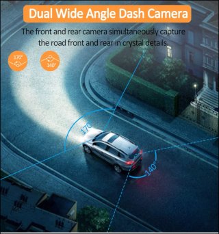 Cámara Coche Dual Dashcam Full HD 1080P