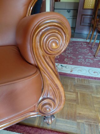 Juego de sillones de piel
