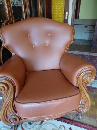 Juego de sillones de piel