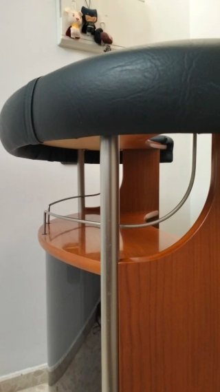 Mueble Bar Esquinero Madera y Metal