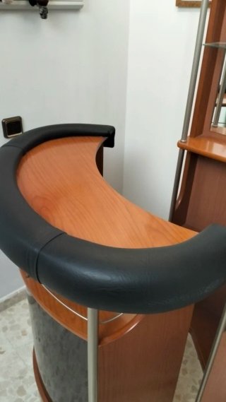 Mueble Bar Esquinero Madera y Metal