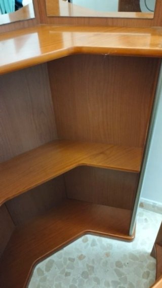 Mueble Bar Esquinero Madera y Metal