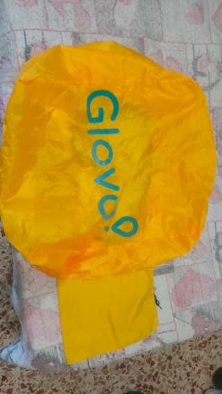 Copri borsa pioggia Glovo giallo