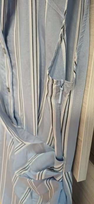 Vestido camisero midi Mango rayas