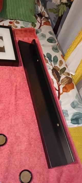 Estantería estrecha para marcos de fotos Ikea Negr