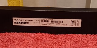 Estantería estrecha para marcos de fotos Ikea Negr
