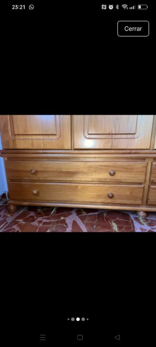 Armario con altillo madera maciza