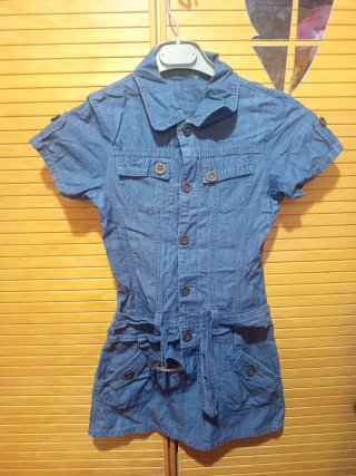 Vestido vaquero azul marino