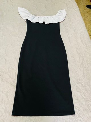 Vestido H&M Negro y Blanco Talla M