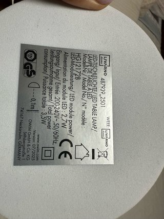 Lámpara LED Escritorio LIVARNO LUX Blanca