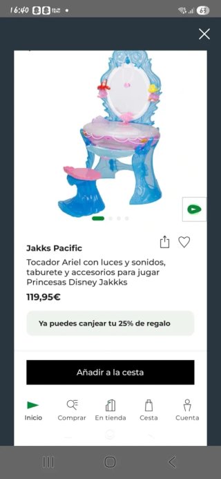 Tocador infantil con espejo y taburete