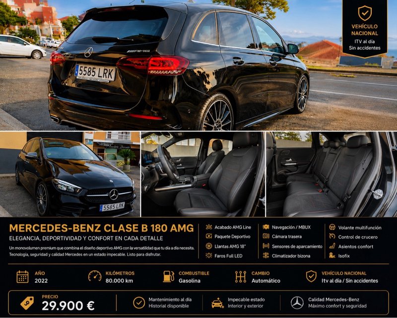 MERCEDES B180 AMG AUTOMÁTICO FULL EQUIP-IMPECABLE - foto 1