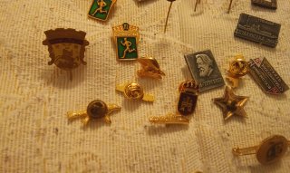 Lote 140 insignias RDA y España