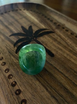 Anillo de resina verde 18mm