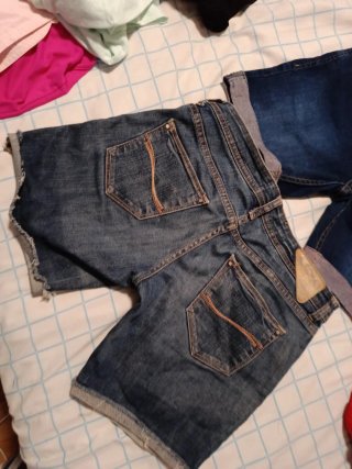 Pantalones cortos vaqueros azules