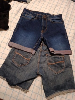 Pantalones cortos vaqueros azules