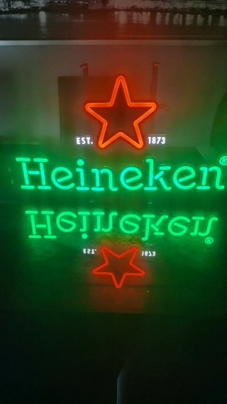 Lámpara Neón Heineken Estrella Roja